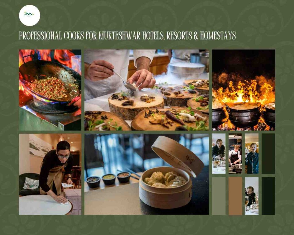 Hire cook for Mukteshwar hotels – experienced professional hotel chef working in resort kitchen